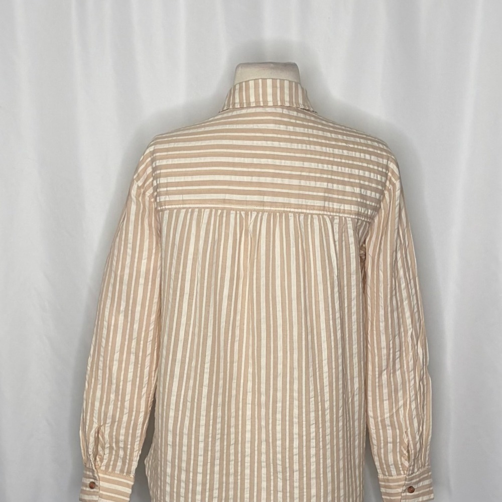 Anthropologie PILCRO The Hadley Relaxed Buttondown Shirt Top Striped Edition XXS - Picture 11 of 14
